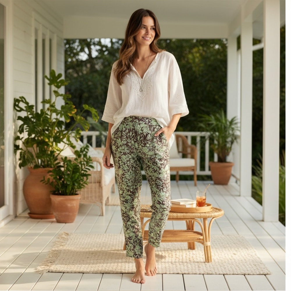 Rachel Antonoff Green Birdie Pants